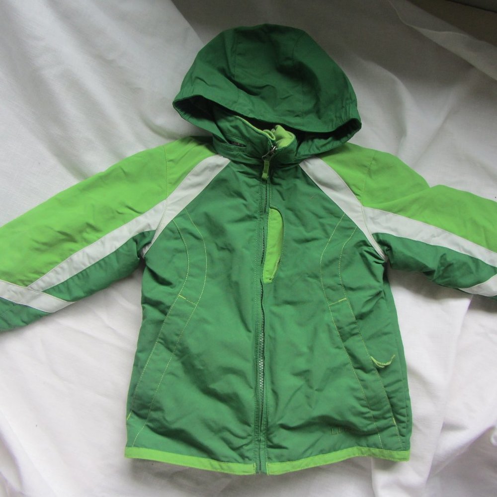 L.L. Bean Down Jacket Winter Kids Size Small 4 removable sherpa lining and hood